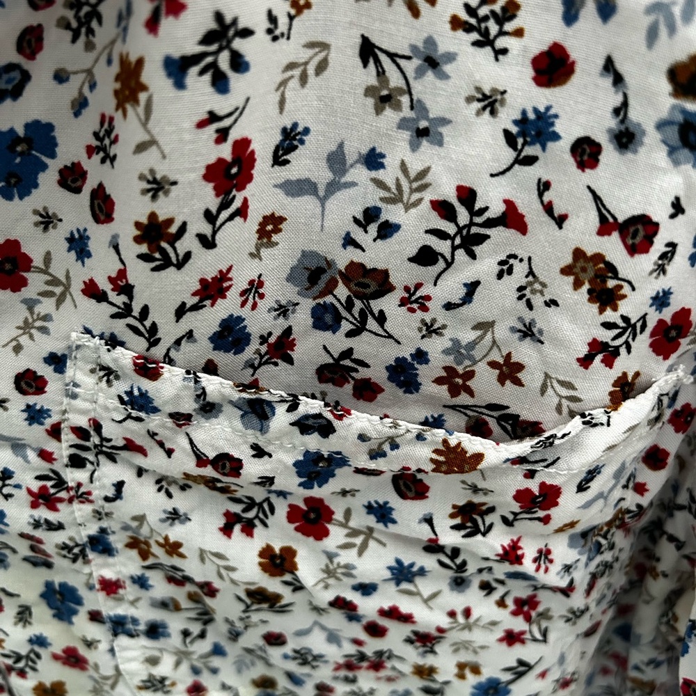 Beach Lunch Lounge Button Down Floral Shirt - image 3